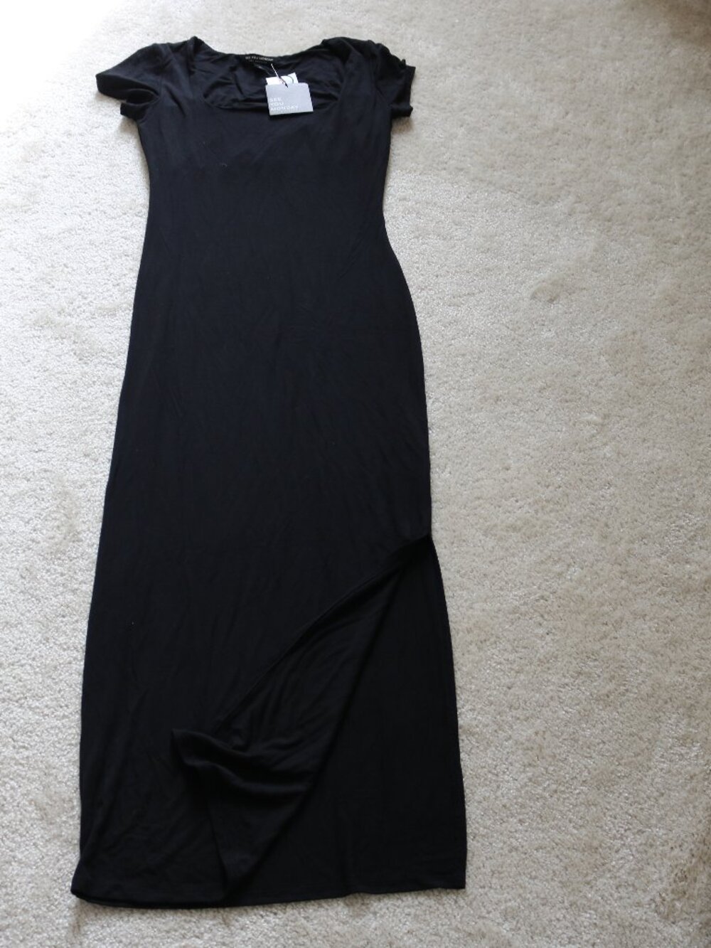 Black Short Sleeve Maxi Dress - Elegant Everyday Style
